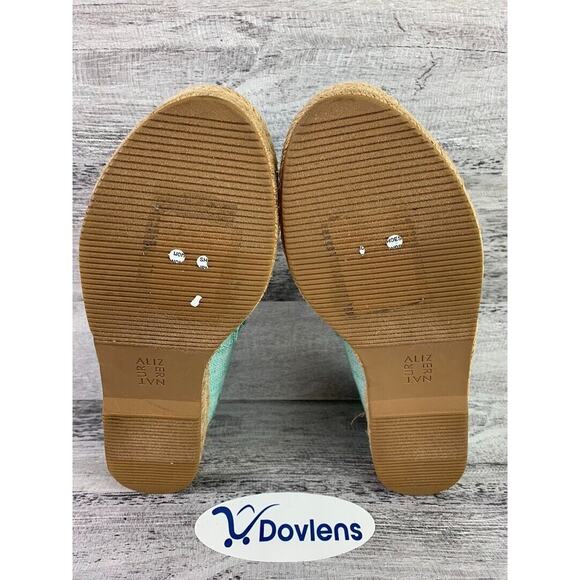 Naturalizer Womens Size 8.5M Aqua Canvas Espadrille Slip-On Shoes - Picture 5 of 5